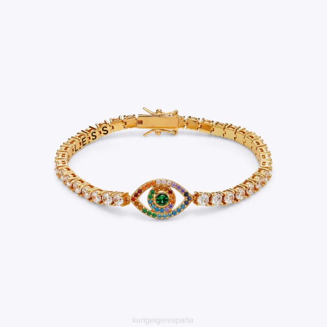Kurt Geiger mujer pulsera de tenis con mal de ojo de Londres 2LPR550 | accesorios combinación de oro